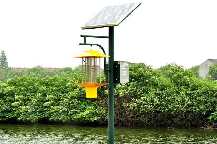 太陽能殺蟲燈入駐安遠縣石灣苗圃案例圖片